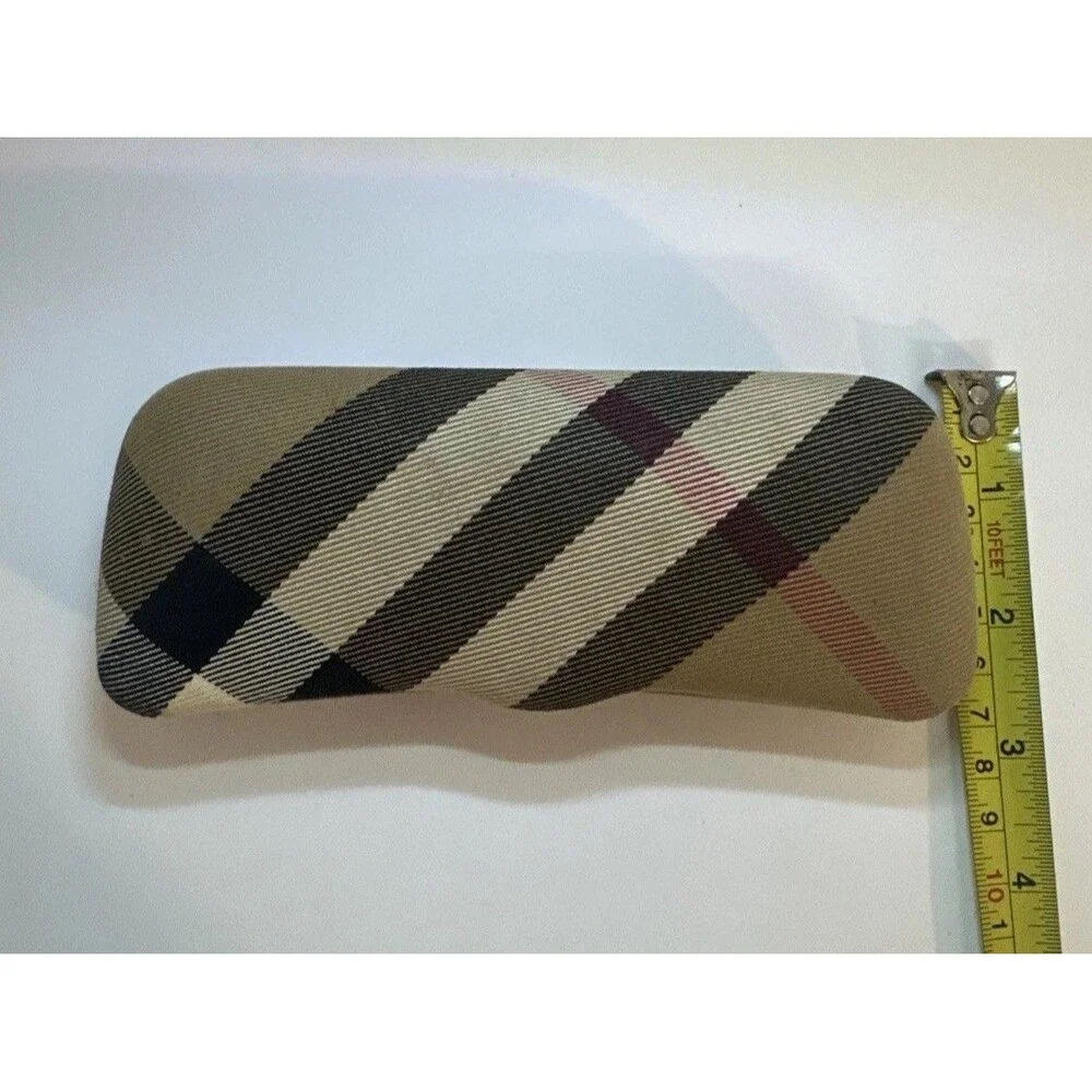 Burberry Nova Check Hard Glasses Case Clamshell Plaid Sunglasses Italy